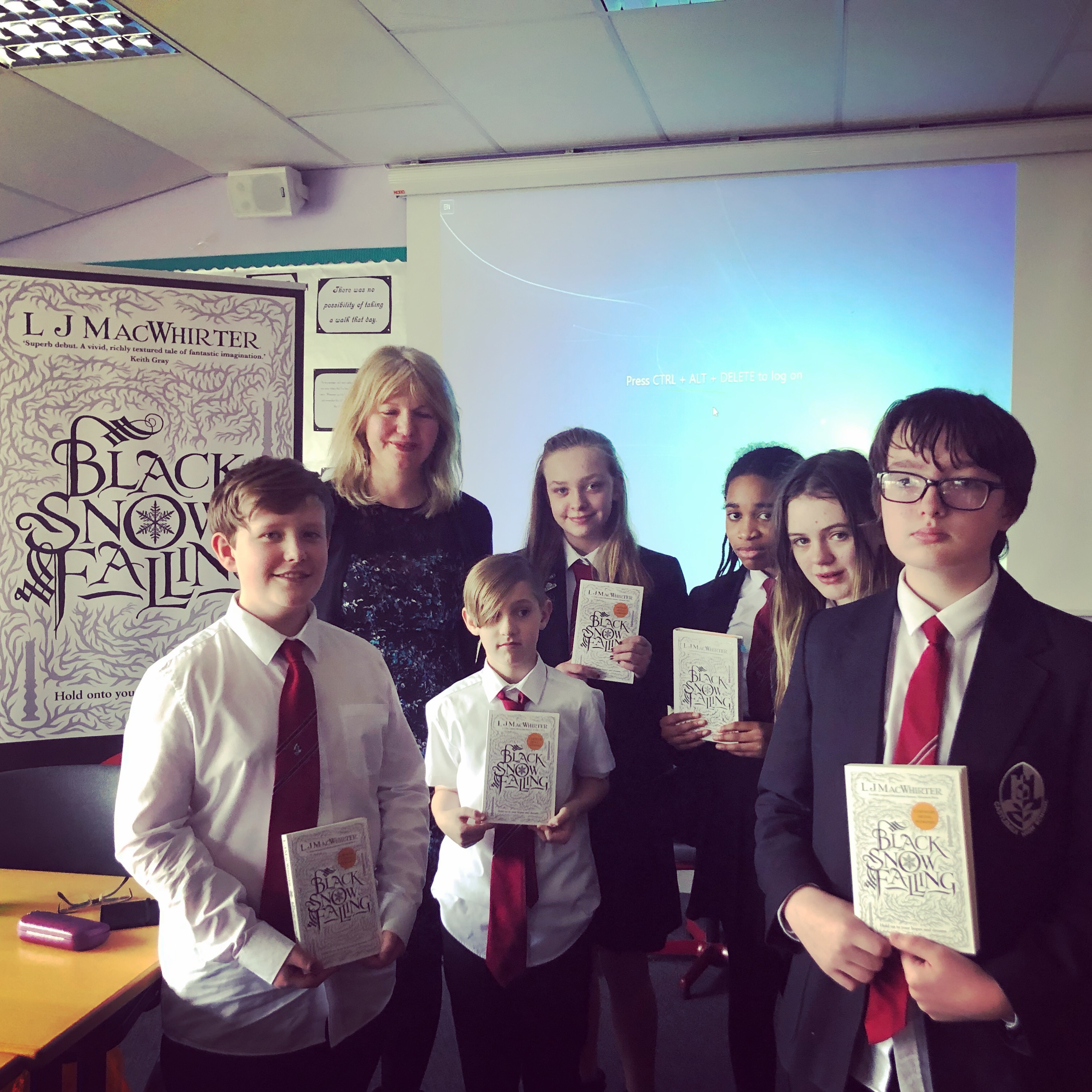 Author L.J.MacWhiter at Castlemilk High School in Glasgow